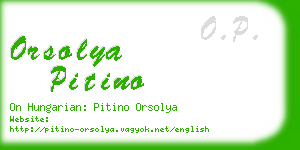 orsolya pitino business card